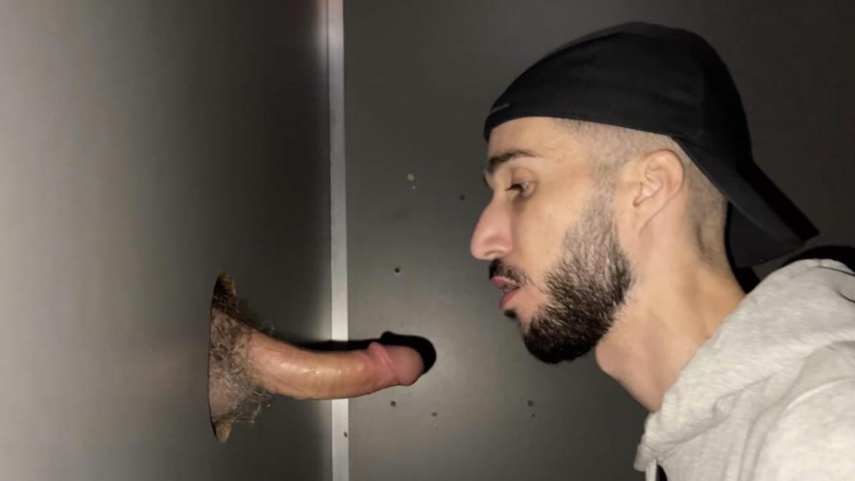 Gay Glory Hole Pleasures with Cocksucker
