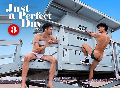 Kane Fox & Pheremosa Bareback Beach Romance - Twink Power Bottom Outdoor Fun