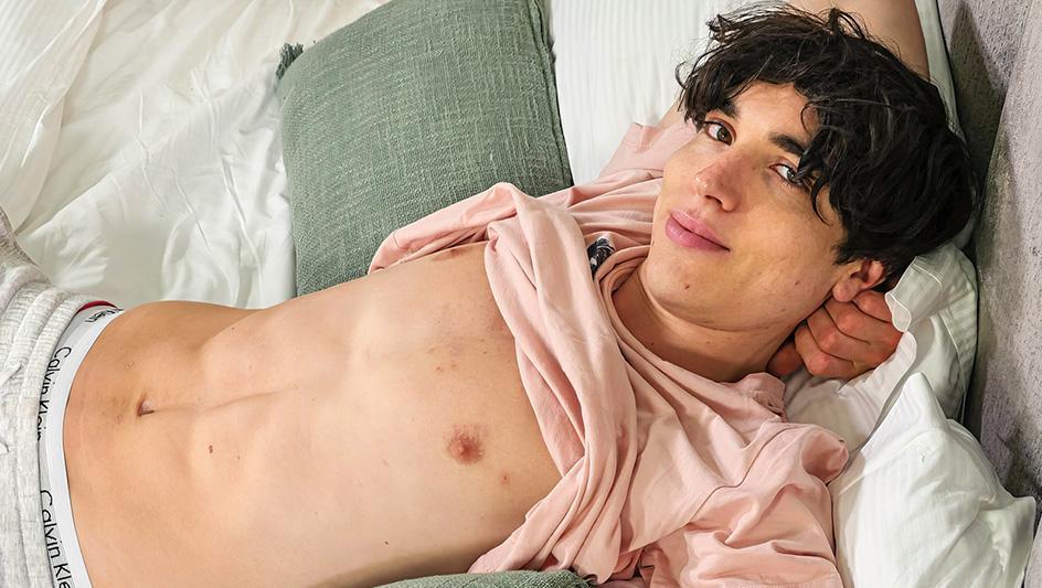 Jack Angeli Twink Bareback Anal & Blowjob Solo Jack Off Gay Session